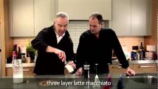 aerolatte  milk frother makes three layer caffè latte macchiato [upl. by Balkin]