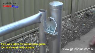 Gate Latch 2 way for round pipe and square [upl. by Aihsenat]