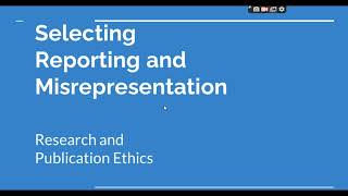 Selective Reporting and Misrepresentation of data Research and Publication ethics Phd coursework [upl. by Josee91]