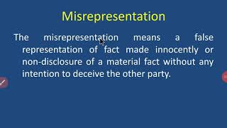 Misrepresentation [upl. by Iives]